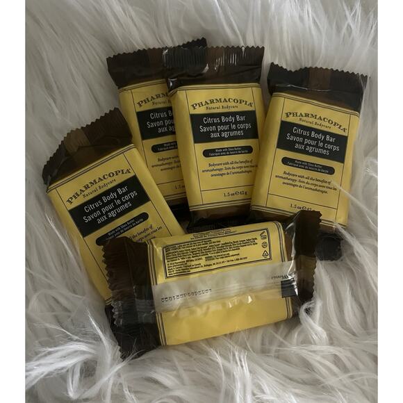 5 piece Pharmacopia Natural Body Citrus Body Bar 1.5 Ounces Each - Picture 2 of 4